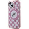 Etui KARL LAGERFELD IML Monogram Karl&Choupette Head MagSafe do Apple iPhone 15 Plus Różowy Seria telefonu iPhone