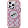 Etui KARL LAGERFELD IML Monogram Karl&Choupette Head Magsafe do Apple iPhone 15 Pro Max Różowy Model telefonu iPhone 15 Pro Max