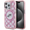 Etui KARL LAGERFELD IML Monogram Karl&Choupette Head Magsafe do Apple iPhone 15 Pro Max Różowy