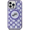 Etui KARL LAGERFELD IML Monogram Karl&Choupette Head MagSafe do Apple iPhone 15 Pro Max Fioletowy Model telefonu iPhone 15 Pro Max