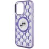Etui KARL LAGERFELD IML Monogram Karl&Choupette Head MagSafe do Apple iPhone 15 Pro Max Fioletowy Dominujący kolor Fioletowy