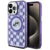 Etui KARL LAGERFELD IML Monogram Karl&Choupette Head MagSafe do Apple iPhone 15 Pro Max Fioletowy