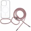 Etui FIXED MagPure Neck MagSafe do Apple iPhone 16 Pro Max Przezroczysty + różowa smycz
