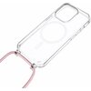 Etui FIXED MagPure Neck MagSafe do Apple iPhone 16 Pro Max Przezroczysty + różowa smycz Dominujący kolor Przezroczysty