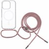 Etui FIXED MagPure Neck MagSafe do Apple iPhone 16 Pro Przezroczysty + różowa smycz