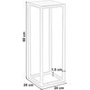 Kwietnik LOFTINSPIRED Piatto 60 cm Czarny Głębokość [cm] 20