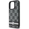 Etui DKNY Checkered Pattern & Printed Stripes do Apple iPhone 16 Pro Czarny Dominujący kolor Czarny