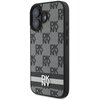 Etui DKNY Checkered Pattern & Printed Stripes do Apple iPhone 16 Czarny Seria telefonu iPhone