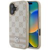 Etui DKNY Checkered Pattern & Printed Stripes do Apple iPhone 16 Różowy