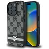 Etui DKNY Checkered Pattern & Printed Stripes do Apple iPhone 16 Pro Max Czarny