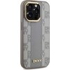 Etui DKNY Leather Checkered Mono Pattern MagSafe do Apple iPhone 14 Pro Beżowy Model telefonu iPhone 14 Pro