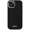 Etui DKNY Plain Silver Logo MagSafe do Apple iPhone 15 Czarny Dominujący kolor Czarny