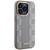 Etui DKNY Leather Checkered Mono Pattern MagSafe do Apple iPhone 15 Pro Beżowy Model telefonu iPhone 15 Pro