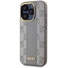 Etui DKNY Leather Checkered Mono Pattern MagSafe do Apple iPhone 15 Pro Beżowy Seria telefonu iPhone