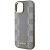 Etui DKNY Leather Checkered Mono Pattern MagSafe do Apple iPhone 15 Plus Beżowy Model telefonu iPhone 15 Plus