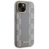 Etui DKNY Leather Checkered Mono Pattern MagSafe do Apple iPhone 15 Plus Beżowy Kompatybilność Apple iPhone 15 Plus