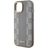 Etui DKNY Leather Checkered Mono Pattern MagSafe do Apple iPhone 15 Beżowy Model telefonu iPhone 15