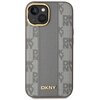 Etui DKNY Leather Checkered Mono Pattern MagSafe do Apple iPhone 15 Beżowy Seria telefonu iPhone