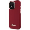 Etui GUESS Silicone Script Metal Logo do Apple iPhone 16 Pro Bordowy Seria telefonu iPhone