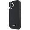 Etui DKNY Plain Silver Logo MagSafe do Apple iPhone 16 Czarny Seria telefonu iPhone