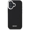 Etui DKNY Plain Silver Logo MagSafe do Apple iPhone 16 Czarny Model telefonu iPhone 16