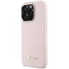 Etui GUESS Silicone Script Metal Logo & Frame do Apple iPhone 16 Pro Max Różowy Seria telefonu iPhone