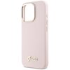 Etui GUESS Silicone Script Metal Logo & Frame do Apple iPhone 16 Pro Max Różowy Typ Etui nakładka