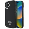 Etui GUESS Grained Triangle MagSafe do Apple iPhone 16 Czarny