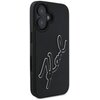 Etui KARL LAGERFELD 3D Rubber Signature do Apple iPhone 16 Czarny Model telefonu iPhone 16