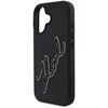 Etui KARL LAGERFELD 3D Rubber Signature do Apple iPhone 16 Czarny Dominujący kolor Czarny