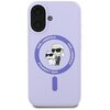 Etui KARL LAGERFELD Silicone Karl&Choupette Ring MagSafe do Apple iPhone 16 Fioletowy Model telefonu iPhone 16