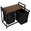 Kosz na pranie GOCKOWIAK Hanoi Black 80L Czarny Kolor Czarny