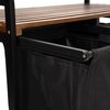 Kosz na pranie GOCKOWIAK Hanoi Black 80L Czarny Materiał Bambus