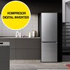 Lodówka SAMSUNG AI RB34C603CS9 EF No Frost 185.3cm Szczotkowana stal nierdzewna Funkcje Zmiana kierunku otwierania drzwi, Sterowanie smartfonem, Szybkie chłodzenie, Szybkie zamrażanie, Komora zero