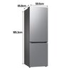 Lodówka SAMSUNG AI RB34C603CS9 EF No Frost 185.3cm Szczotkowana stal nierdzewna Funkcje dodatkowe Oświetlenie LED