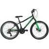 Rower młodzieżowy INDIANA Rock Jr 24 cale dla chłopca Czarno-zielony Rama Aluminiowa, 13"