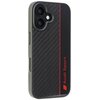 Etui AUDI Carbon Fiber Stripe do Apple iPhone 16 Czarny Model telefonu iPhone 16