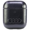 Etui na słuchawki AUDI Leather Big Logo do Apple AirPods 1/2 gen Czarny