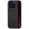 Etui AUDI Carbon Fiber Stripe do Apple iPhone 16 Pro Czarny