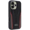 Etui AUDI Genuine Leather MagSafe do Apple iPhone 16 Czarno-czerwony Model telefonu iPhone 16