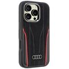 Etui AUDI Genuine Leather MagSafe do Apple iPhone 16 Pro Czarno-czerwony Model telefonu iPhone 16 Pro