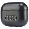 Etui na słuchawki AUDI Leather Big Logo do Apple AirPods 3 gen Czarny Wodoodporność Nie