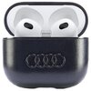 Etui na słuchawki AUDI Leather Big Logo do Apple AirPods 3 gen Czarny Materiał Poliwęglan
