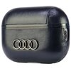 Etui na słuchawki AUDI Leather Big Logo do Apple AirPods Pro 2 gen Czarny Karabińczyk Nie