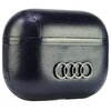 Etui na słuchawki AUDI Leather Big Logo do Apple AirPods Pro 2 gen Czarny Materiał Poliwęglan