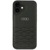 Etui AUDI Synthetic Leather do Apple iPhone 16 Plus Czarny