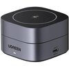 Ładowarka indukcyjna UGREEN W256 QI 2w1 do Apple iPhone AirPods 20W Czarny + Kabel USB-C - USB-C 1m Czarny