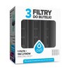 Zestaw filtrów DAFI do butelki Soft i Solid Czarny (3 szt.) Liczba wkładów w zestawie 3