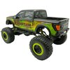 Zdalnie sterowany samochód terenowy z dużymi, wyrazistymi oponami i zielono-czarnym nadwoziem z napisem "RAPTOR" oraz "OFF-ROAD". Na tylnej części pojazdu widoczne jest logo "TAIYO".