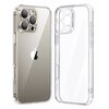 Przezroczyste etui UGREEN CA107 do Apple iPhone 16 Pro jest przedstawione z dwóch perspektyw: z przodu i z tyłu. Na etui widoczne jest logo "UGREEN" umieszczone na bocznej krawędzi.